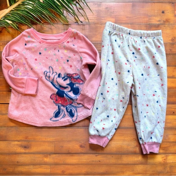 Girls’ 3T Pajama Set Bundle – 4 Sets (Afro Unicorn, Minnie Mouse, PJ Place) - Picture 6 of 11
